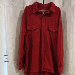 St. John's Bay Deep Red Cotton Shirt XLT